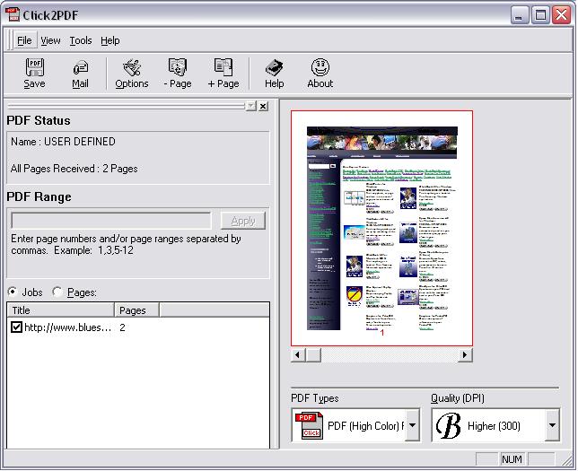 Click to view Click2PDF 1.0 screenshot