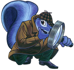 Blue Squirrel Mascot